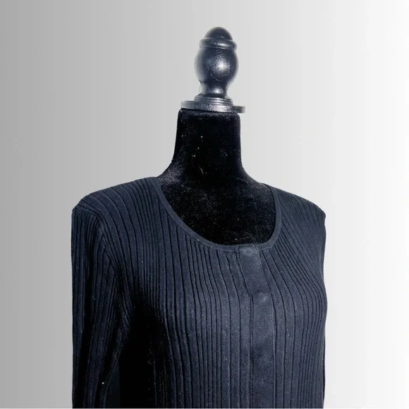 Cabi Black ‘Party’ Cardigan With Ruffle Hem, Ribbed, Cropped Outerwear, Size Md - Picture 5 of 11